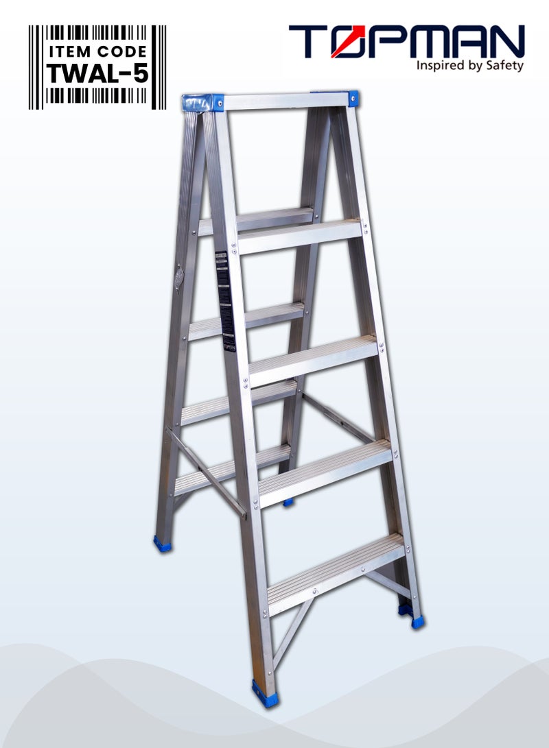 TOPMAN Two Way Aluminium Ladder 5 Steps - Image 1