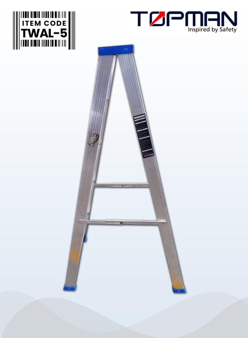 TOPMAN Two Way Aluminium Ladder 5 Steps - Image 3