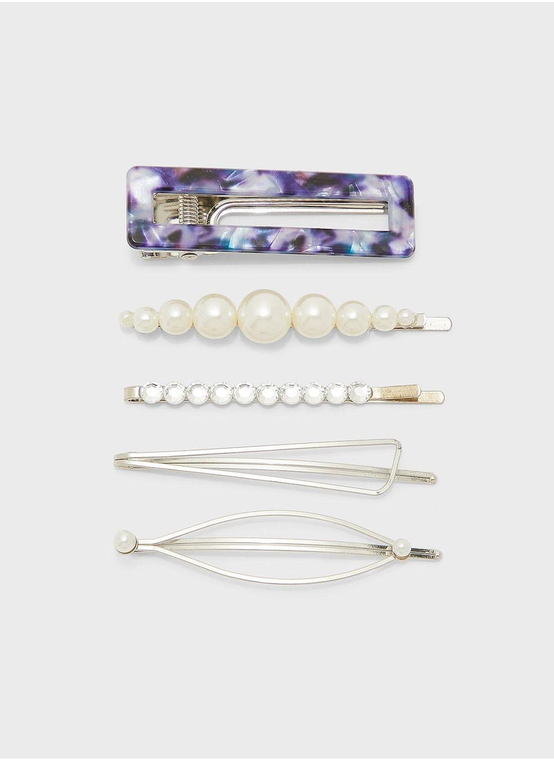 Claires Kids 5 Pack Hair Clips  - Image 1