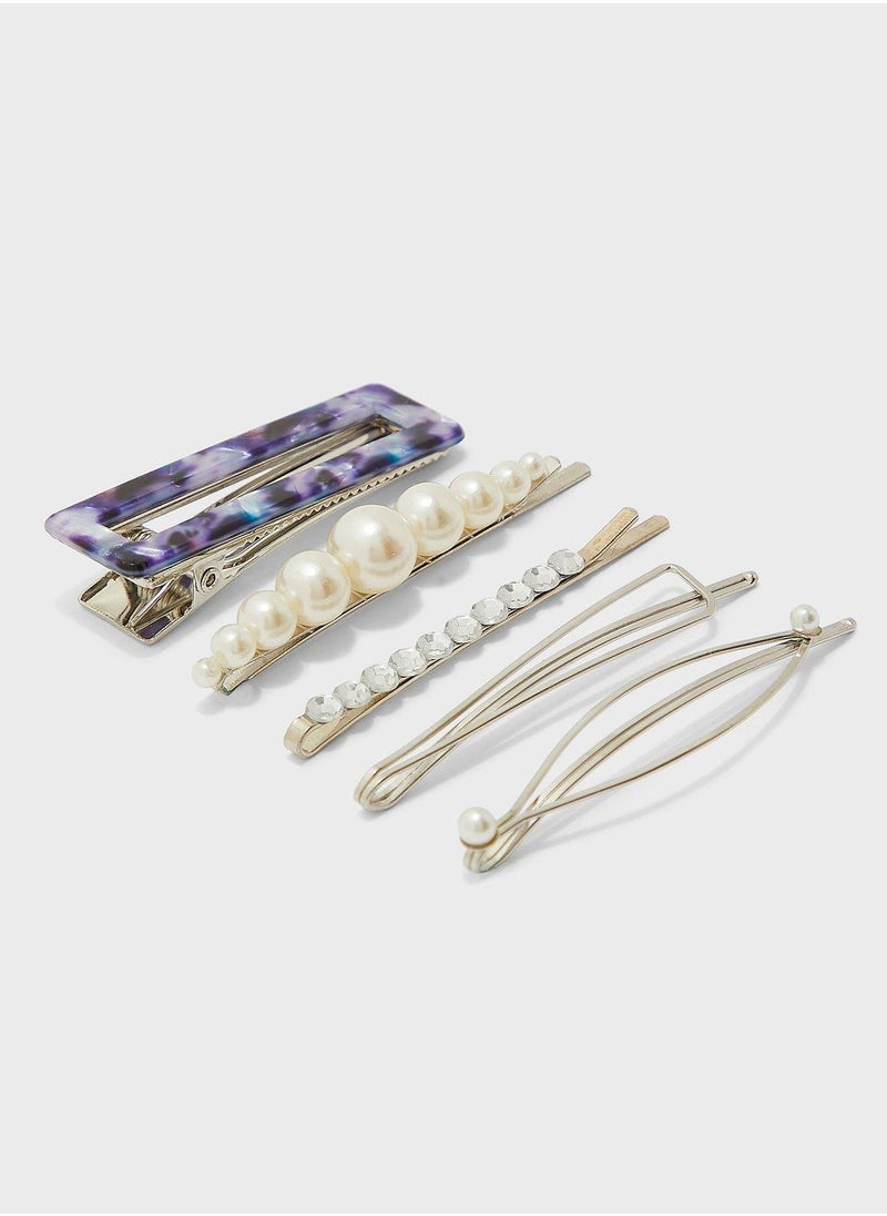 Claires Kids 5 Pack Hair Clips  - Image 2