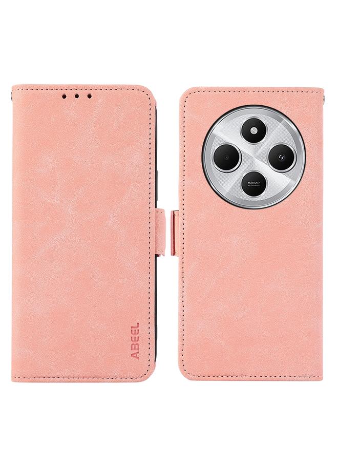 The Bros Case For Redmi 14C 4G ABEEL Frosted Magnetic RFID Leather Phone Case