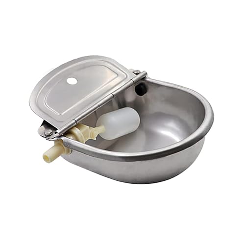 Abustle pig Automatic Cow Drinking Water Bowl,304 Stainless Steel Animal Waterer Bowl for Horse,Goat,Pig,Dog, with 1/2 Float Valve (Water Pipe not Included) - Image 1