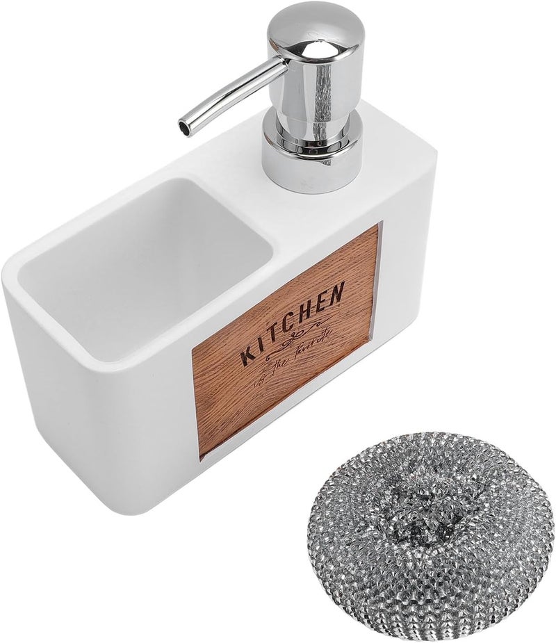 Asixxsix Dish, ABS Material with Dish Brush for Home Kitchen Bathroom, ABS Material with Brush for Home Kitchen Bathroom (White) - Image 2