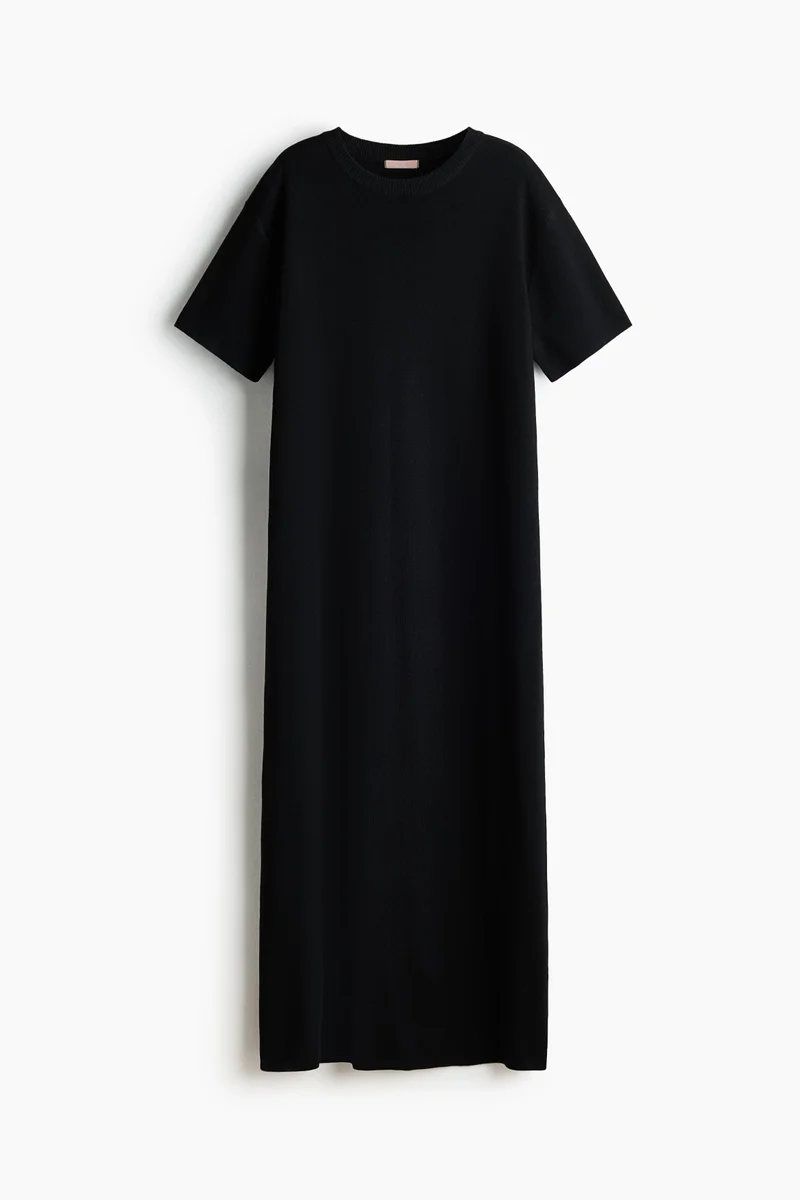 H&M  Fine-knit T-shirt dress for Women | Best Price UAE