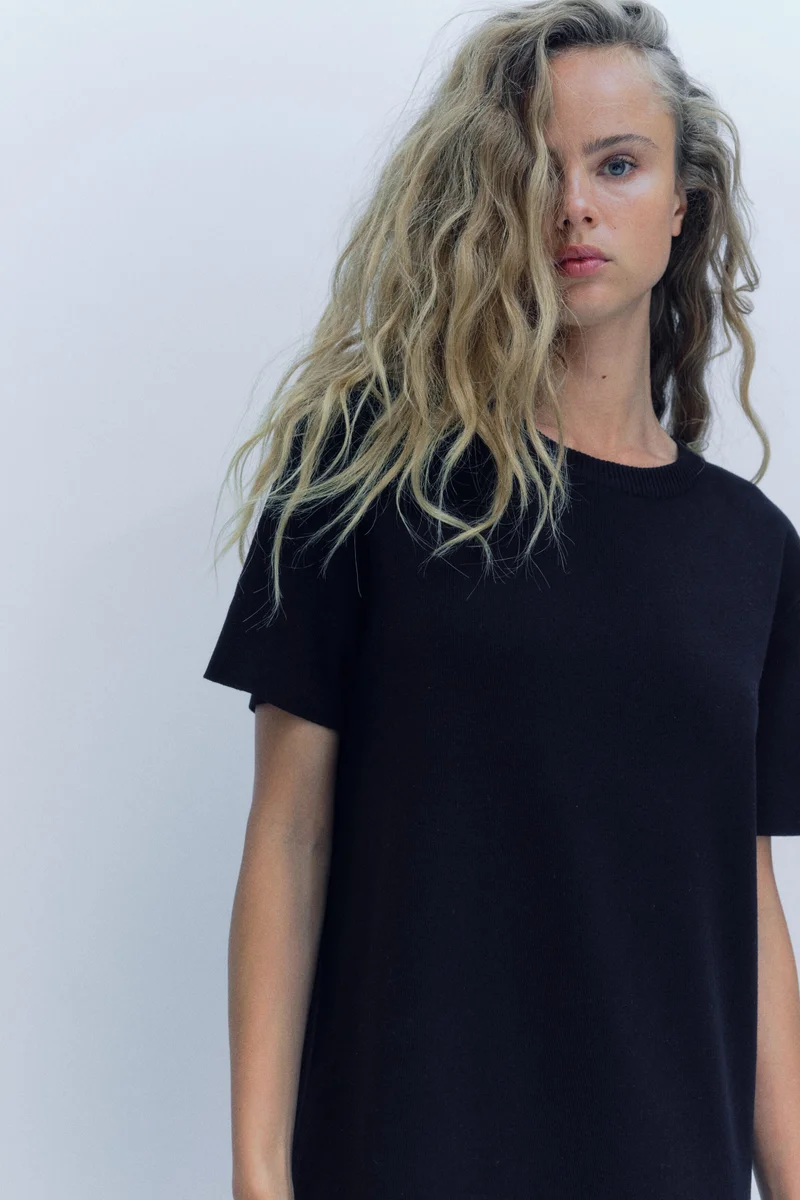 H&M  Fine-knit T-shirt dress for Women | Best Price UAE