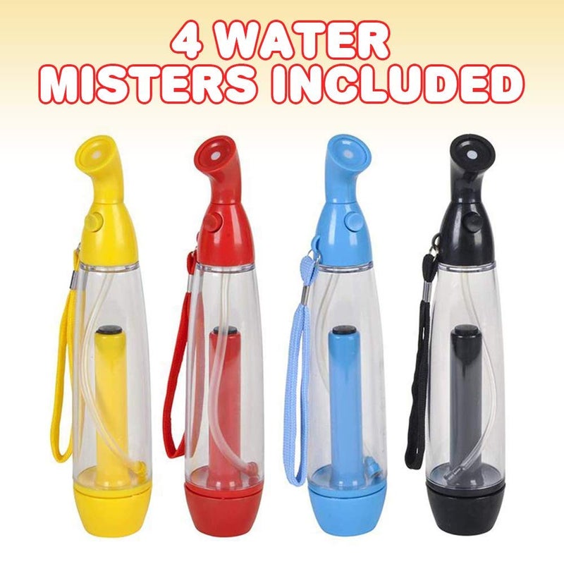 ArtCreativity Water Mister Spray Bottle Set - Pack of 4 - Pump Mister Cooling Spray Bottles with Carrying Loop - Portable Misting Sprayers for Camping, Outdoor Patio, Hiking - Assorted Vibrant Colors - Image 2