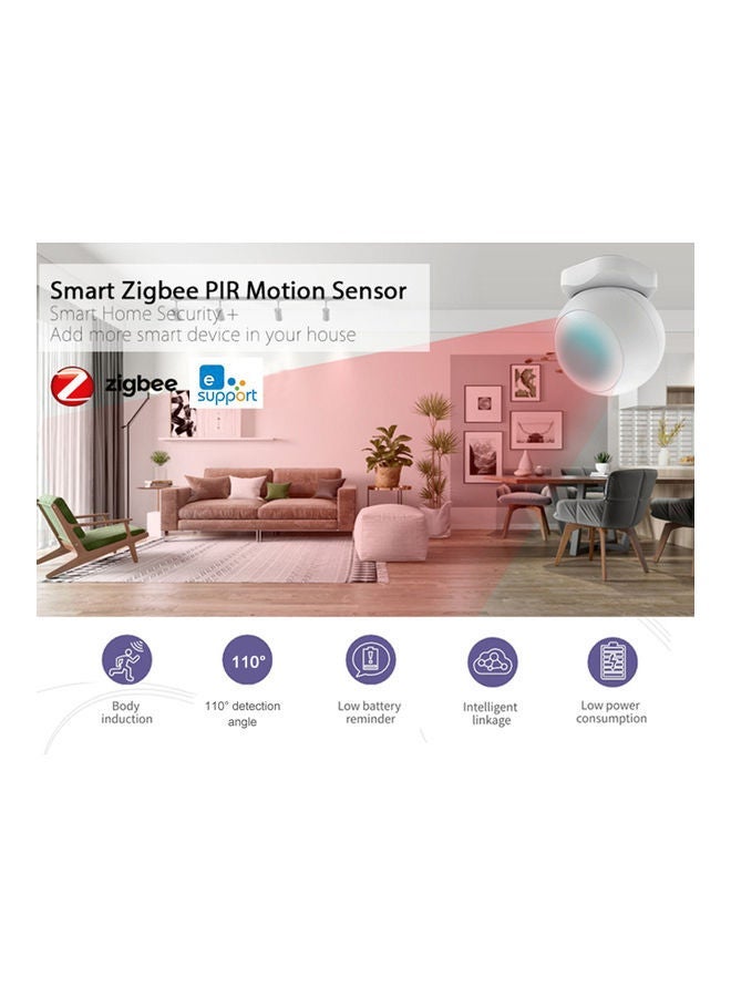 NIBEMINENT Wireless Passive Infrared Detector Security Alarm White  - Image 3