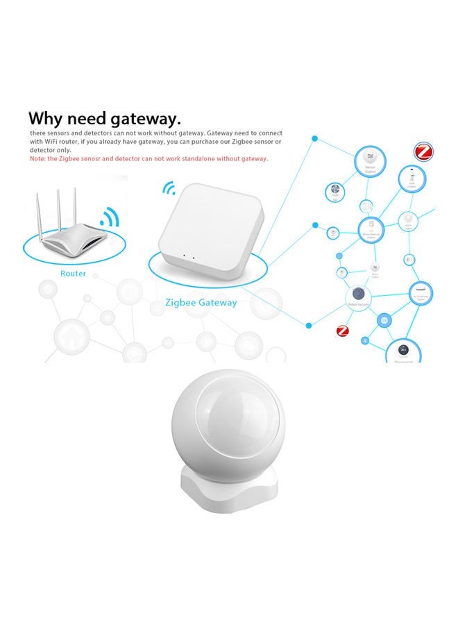 NIBEMINENT Wireless Passive Infrared Detector Security Alarm White  - Image 5