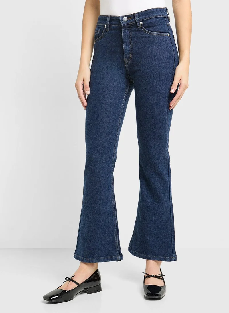 High Waist Flared Jeans