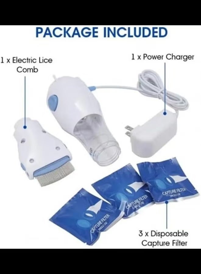 مشط كهربائي لإزالة قمل الرأس، مشط كهربائي لإزالة القمل، علاج قمل الرأس، مشط كهربائي لإزالة قمل الرأس، منظف للشعر (أمريكي، قطعة واحدة) - Image 2