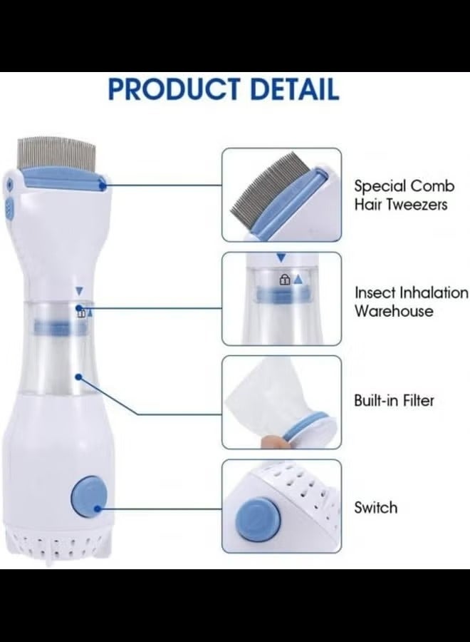 مشط كهربائي لإزالة قمل الرأس، مشط كهربائي لإزالة القمل، علاج قمل الرأس، مشط كهربائي لإزالة قمل الرأس، منظف للشعر (أمريكي، قطعة واحدة) - Image 4