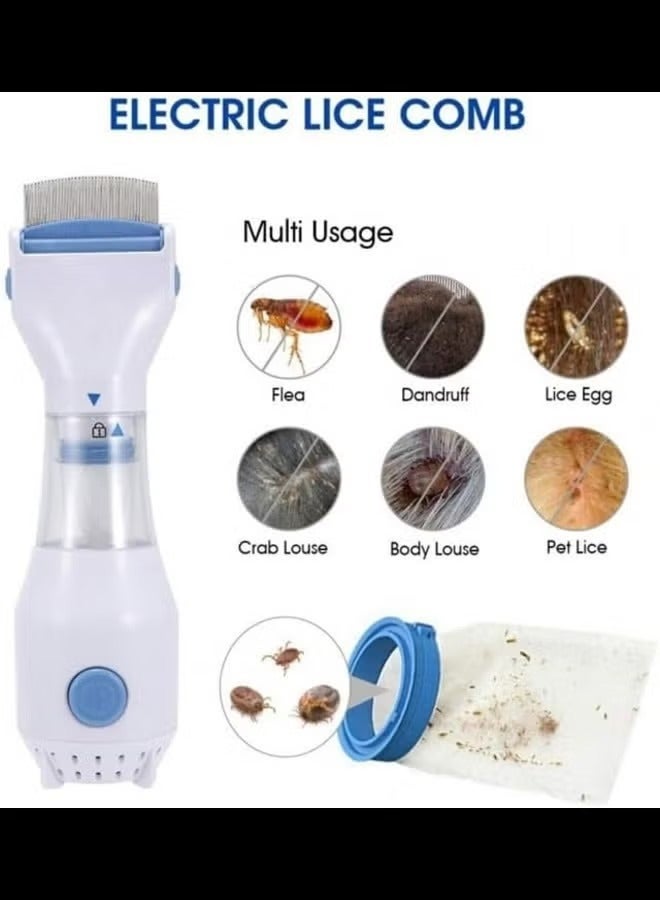 مشط كهربائي لإزالة قمل الرأس، مشط كهربائي لإزالة القمل، علاج قمل الرأس، مشط كهربائي لإزالة قمل الرأس، منظف للشعر (أمريكي، قطعة واحدة) - Image 3