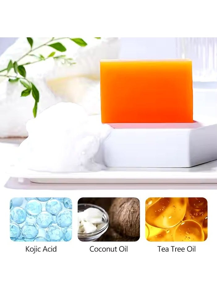 GuanJing Beauty Two Pieces Of Kojic Acid Soap Whitening for Face Body Skin Brightening Lightening Cleansing 2X120g  - Image 3