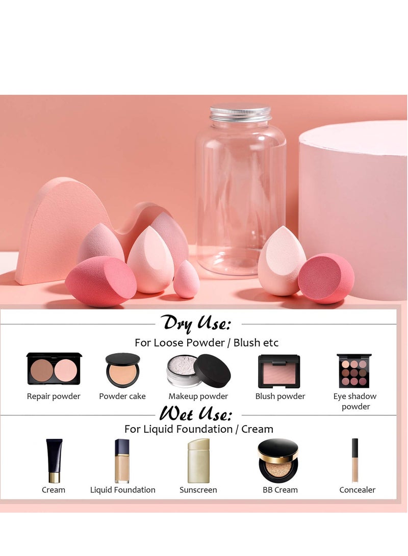 SYOSI 7 pcs Makeup Sponges Set Blender Super Soft Latex Free Makeup Sponges for Foundation Blender Flawless for Creams Powders and Liquids - Image 5