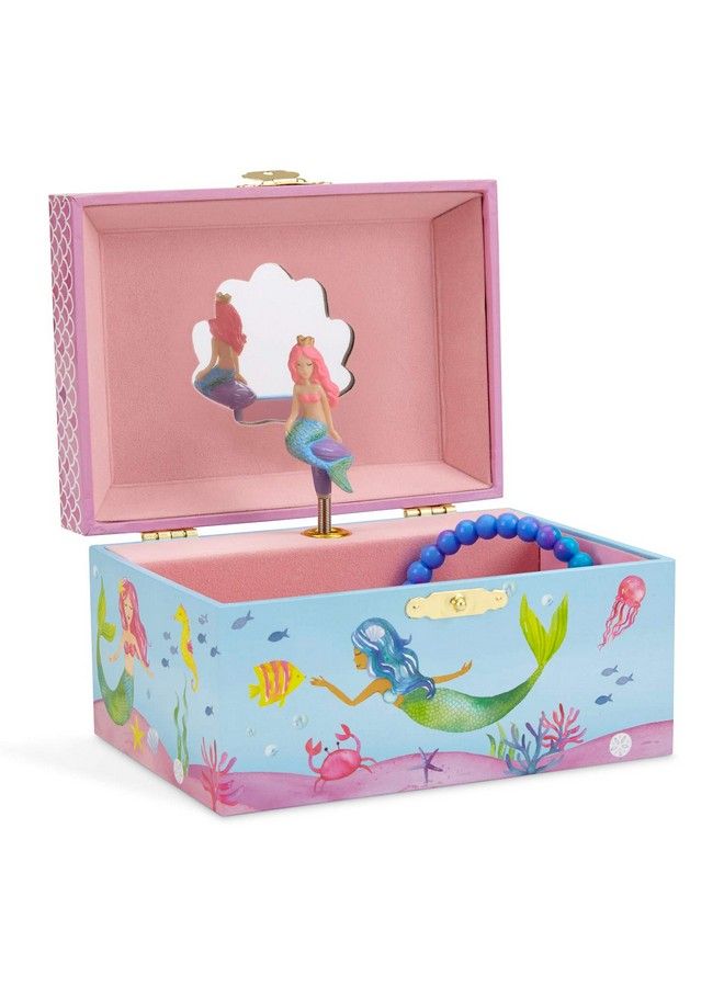 JewelKeeper Mermaid Musical Jewelry Box Underwater Design With Narwhal Over The Waves Tune - Image 2