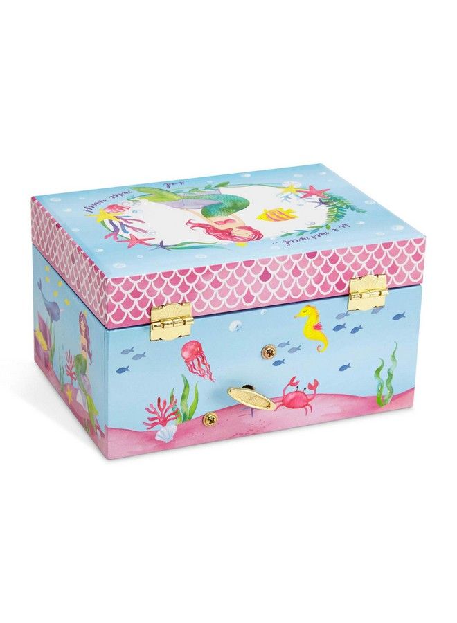 JewelKeeper Mermaid Musical Jewelry Box Underwater Design With Narwhal Over The Waves Tune - Image 4