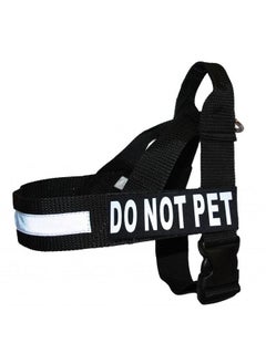 DO NOT PET Nylon Strap Service Dog Harness No Pull Guide Assistance Comes with 2 Reflective DO NOT PET Removable Patches. Please Measure Your Dog Before Ordering.