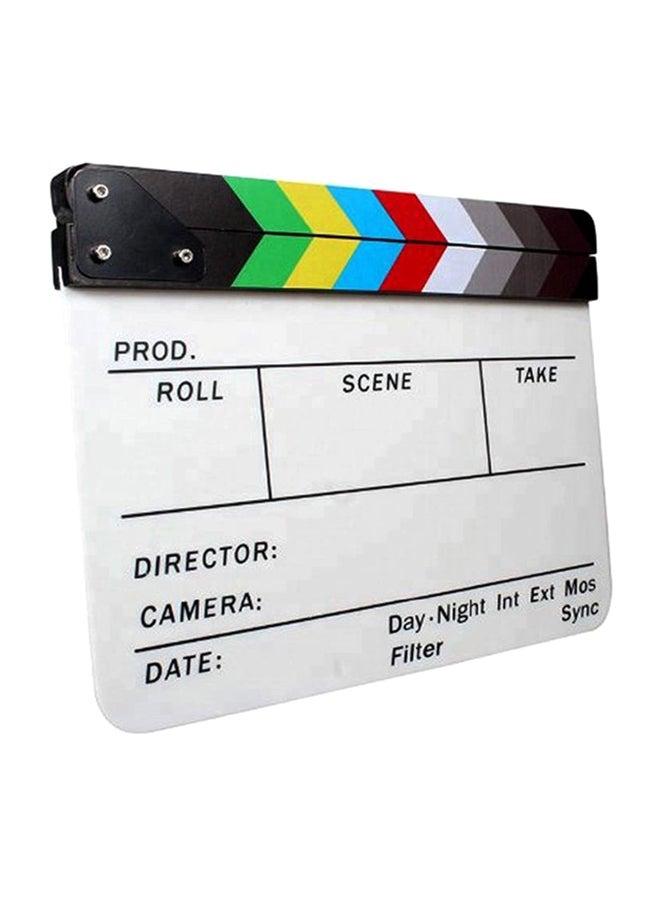 Clapboard Dry Erase Director Film Movie Clapper Board Slate Multicolour - Image 3