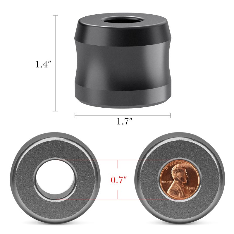 Linkidea 2 Pack Safety Razor Stand, Opening Dia 0.7" (18.5mm) Men Shaving Stand for Bathroom Countertop Compatible with Gillette SkinGuard (Dark Grey) - Image 3