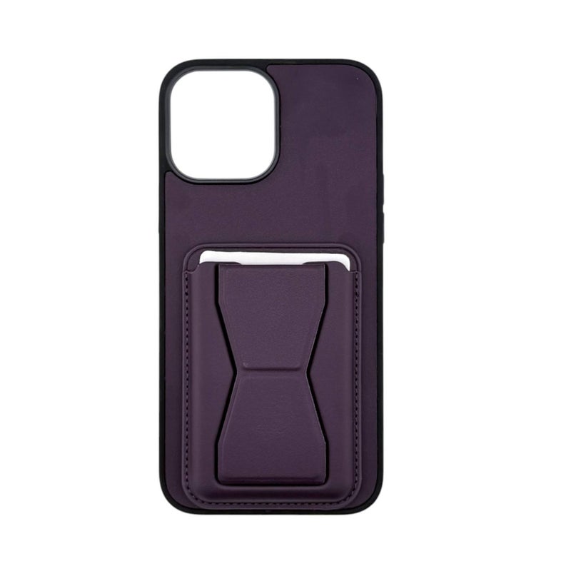 TEXOS CA-04 iPhone Case With Card Holder And Stand For iPhone 11 Pro Max - Vintage Dark Blue - Image 2