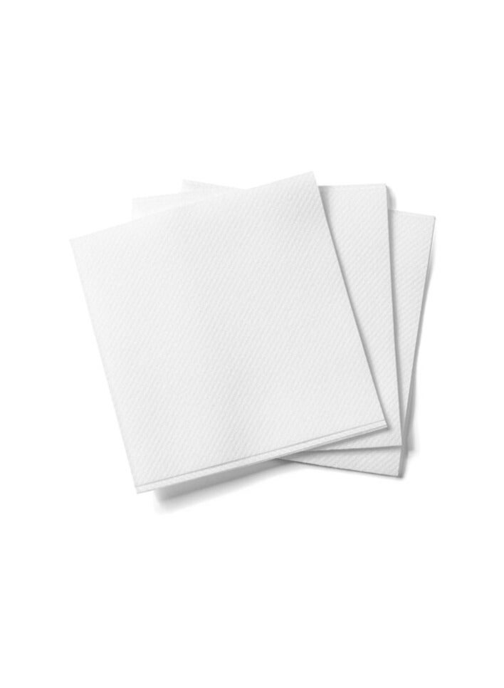 SNH Packing Cocktail Paper Napkins White 2 Ply 23x23 Size - Beverage Bar Napkins Linen Like Square Napkins Eco Friendly & Compostable Everyday Use, Party or Wedding 50 Pieces. - Image 2