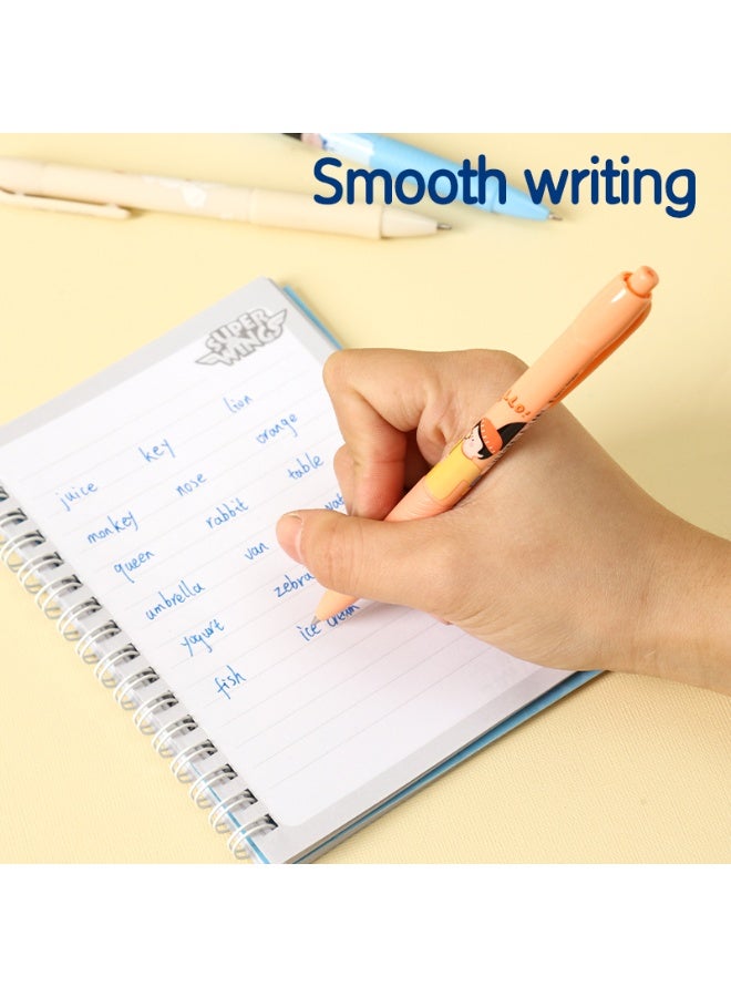 Deli Q60T-BL Cute Retractable Ballpoint Pens, 0.7mm Blue Ink, Smooth Writing with Comfort Grip, Fun Cartoon Design, 36-Count Bulk Pack. - Image 2