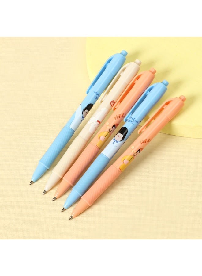 Deli Q60T-BL Cute Retractable Ballpoint Pens, 0.7mm Blue Ink, Smooth Writing with Comfort Grip, Fun Cartoon Design, 36-Count Bulk Pack. - Image 4