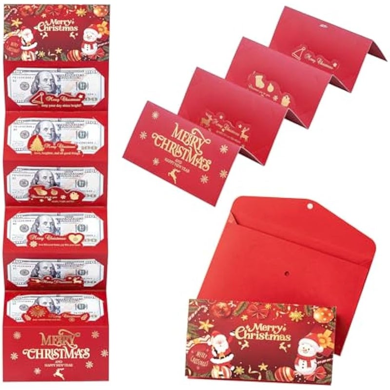 Money Envelope for Cash, Money Holder with 6 Slots for Cash, Surprise Card Holder for Xmas, DIY Holiday Money Gift Card for Money Holder for Women Men Girls Boys Mom Dad - Image 1