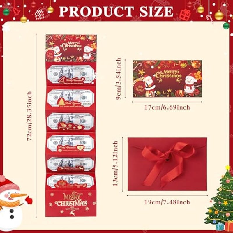Money Envelope for Cash, Money Holder with 6 Slots for Cash, Surprise Card Holder for Xmas, DIY Holiday Money Gift Card for Money Holder for Women Men Girls Boys Mom Dad - Image 5