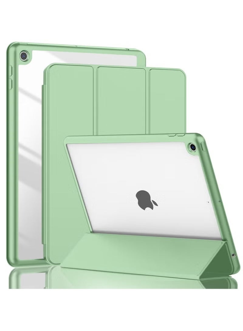 JAJEEK iPad 9th Generation Case 2021 / iPad 8th Generation Case 2020 / iPad 7th Gen 2019 – 10.2 Inch Protective Case with Built-In Pencil Holder, Clear Transparent Back, Auto Wake/Sleep Cover, Shockproof Design, Stylish See Green Color for Everyday Use - Image 1