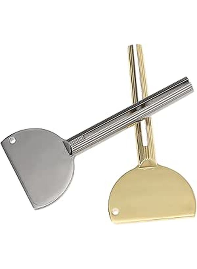 2pcs Stainless Steel Key Toothpaste Dispenser Tube With Metal Rollers Beauty Tool - Image 1