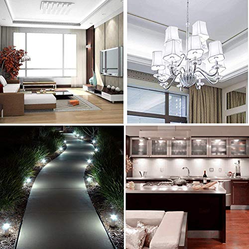 TAIYALOO GY6.35 LED Bulb 5W Equivalent to 50W Bi-pin Base Halogen Bulb, AC/DC 12V Daylight White 6000K for Pendant Light, Chandelier, Desk Light, Accent Lights, Landscape Lighting, Non-Dimmable (4 Pack) - Image 4