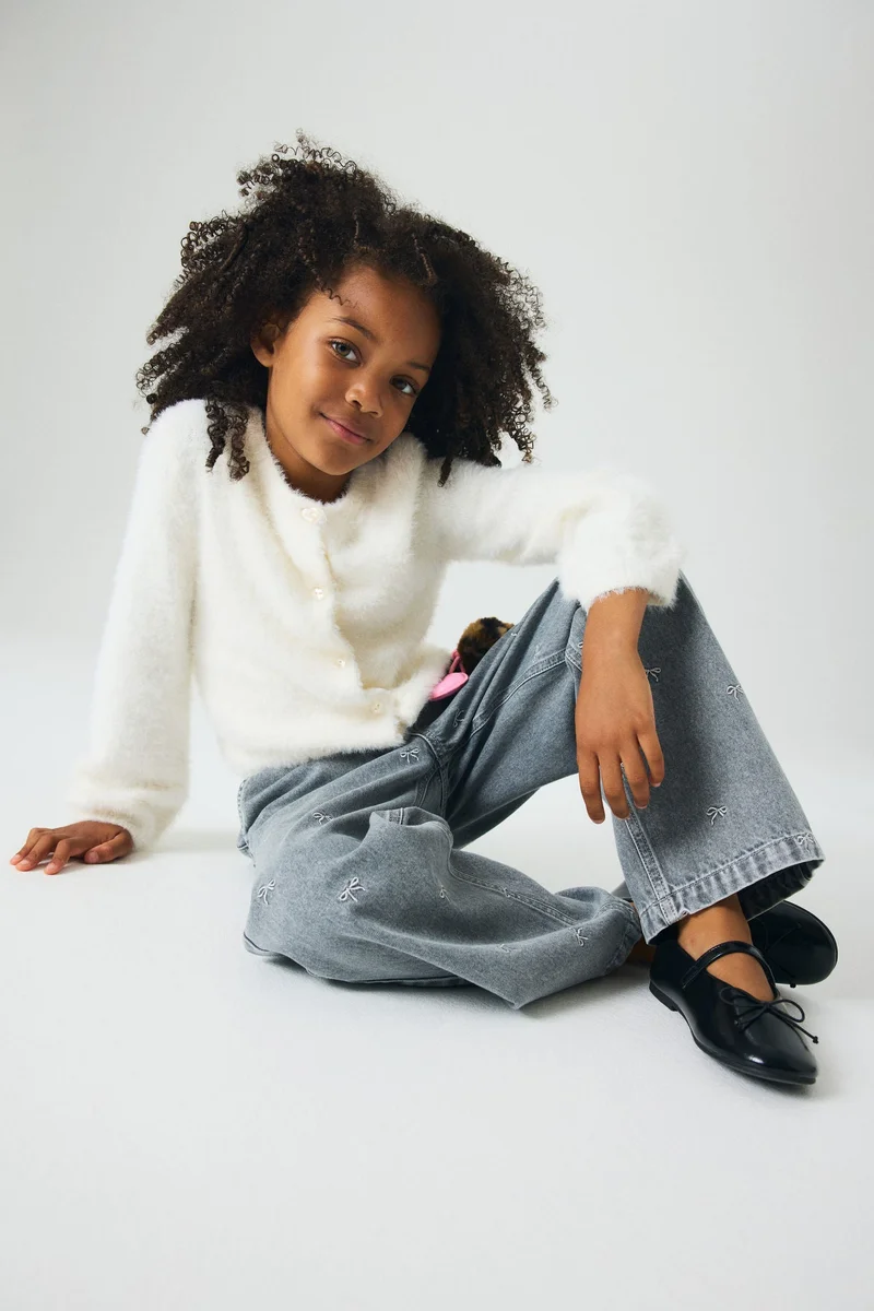 H&M Wide Leg Paper bag jeans