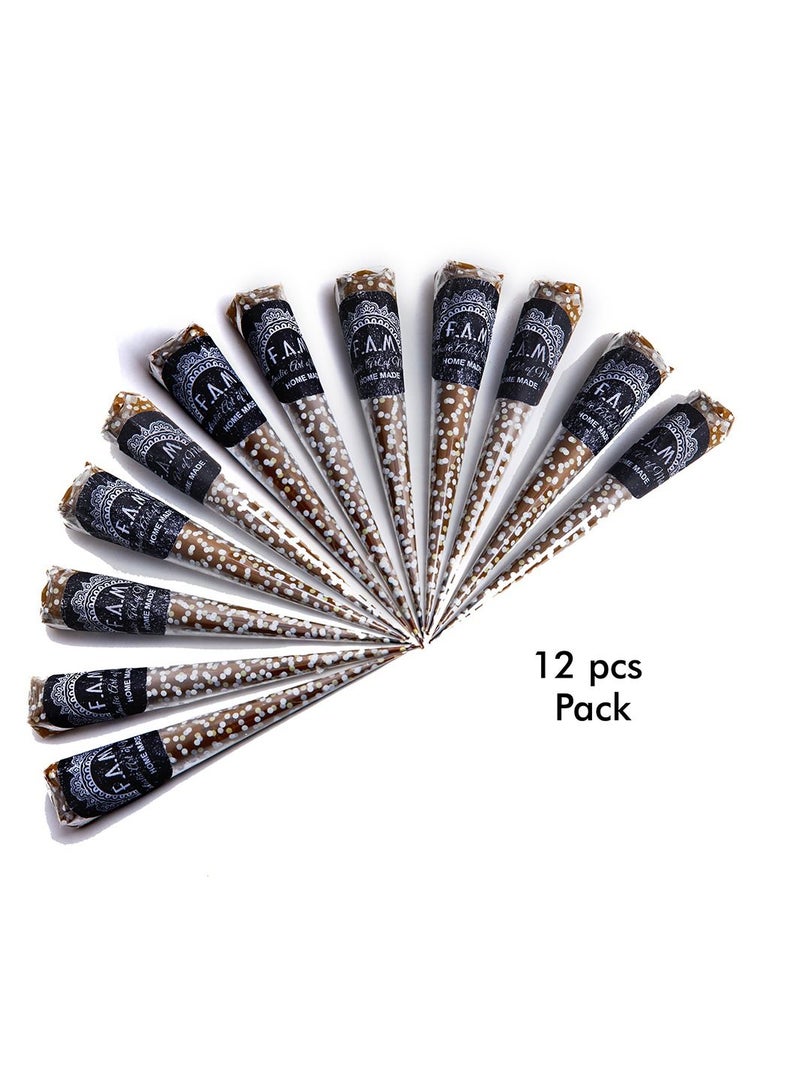 F.A.M Fantastic Art Of Mehndi (Organic Henna Signature Edition Pack Of 12Cones) - Image 1