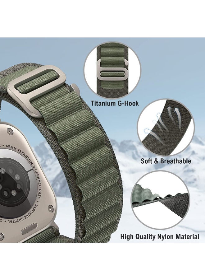 SHOPI Alpine Loop Strap For Apple Watch Bands 45mm 49mm 41mm 44mm 40mm Nylon Watchband Sport Bracelet Belt iwatch Ultra Series  SE 8/7/6/5/4/3/2/3  - Image 3
