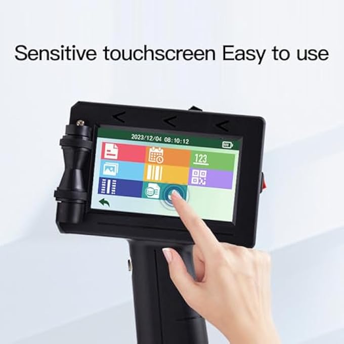 PORTABLE HANDHELD PRINTER, INKJET LABEL PRINTER 12.7MM PRODUCTION DATE TIME BATCH NUMBER HANDHELD INKJET PRINTER, QUICK DRY INK CARTRIDGE, INTELLIGENT 360 CODING MACHINE - Image 3
