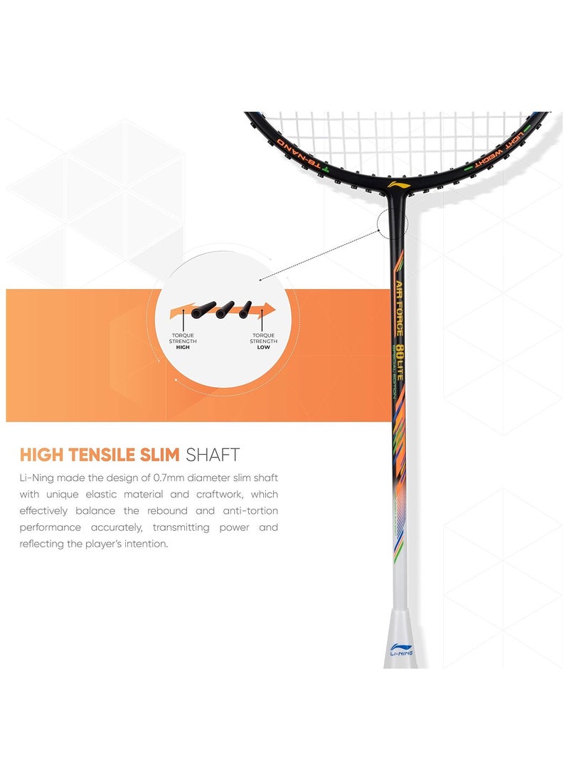 Air Force 80 Lite Carbon Fiber Strung Badminton Racket with Free Full Cover(Pack of 1) - pzsku/Z94183D46102D7FD6ADD7Z/45/_/1708768566/48f0b07b-46d5-4bde-8e8c-7fd0d61b6e50