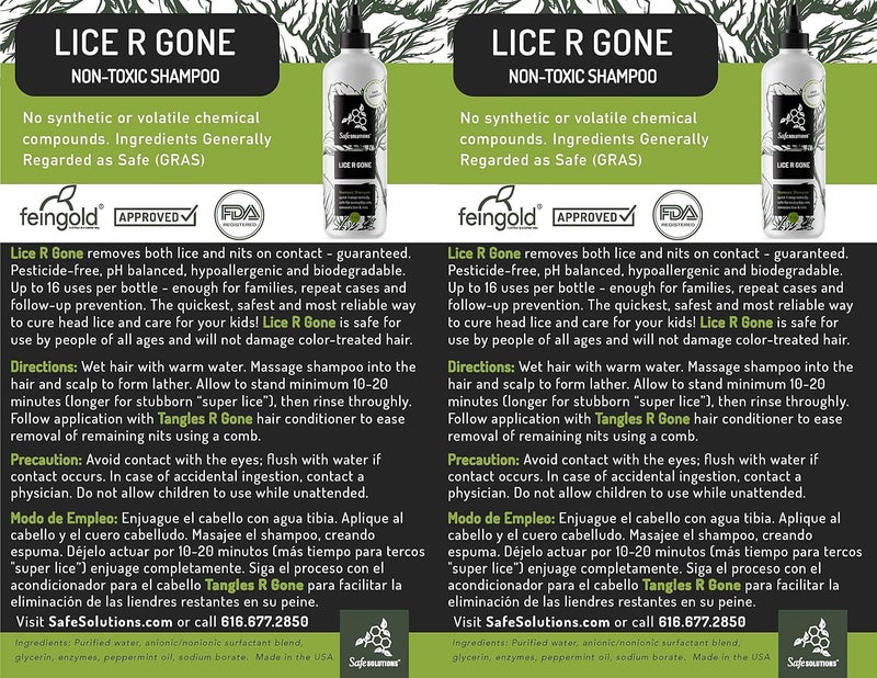 Safe Solutions Lice R Gone Nontoxic Shampoo, 8 oz. Bottle - Image 1