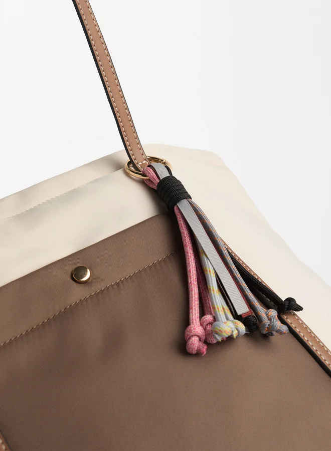 PARFOIS Nylon Shopper Bag With Exterior Pocket