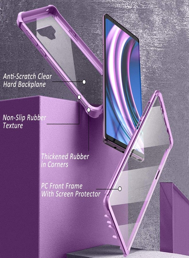 Dexnor Galaxy Note 9 Case with Screen Protector Clear Military Grade Rugged 360 Full Body Protective Shockproof Hard Back Cover Defender Heavy Duty Bumper Case for Samsung Note 9 - Purple - Image 3