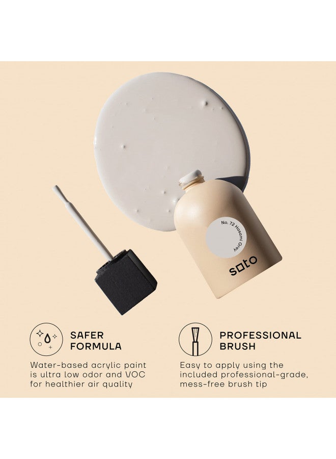 soto Gray Paint Touch Up, Multi-Surface, Matte Finish (No. 72 Hasami Grey) - 1.5 Ounces/45 Milliliters of Scratch Repair for Furniture, Walls, Cabinets, Trim, Doors, Indoor/Outdoor - Image 5