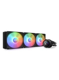 NZXT NZXT 360mm AIO Liquid Cooler with LCD Display and RGB Fans Black - RL-KR360-B1  - Image 1