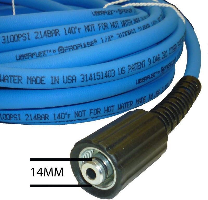 ProPulse UBERFLEX™ Kink Resistant Pressure Washer Hose 1/4", 3,100 PSI with (2) 22MM - Made in USA - (25 Feet) - Image 2