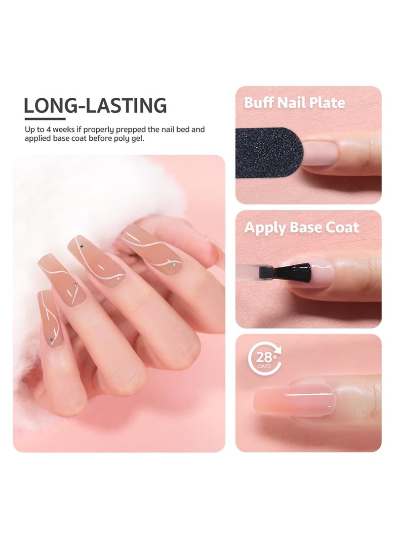 brunson Polygel 60g offers salon-quality nails in 1 Sec, Poly nail gel with shimmer long-lasting acrylic nails. Soak off with UV/LED hard gel for nail extension, builder gel for fake nails, manicure nail art - Image 2