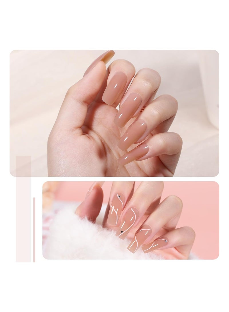 brunson Polygel 60g offers salon-quality nails in 1 Sec, Poly nail gel with shimmer long-lasting acrylic nails. Soak off with UV/LED hard gel for nail extension, builder gel for fake nails, manicure nail art - Image 4