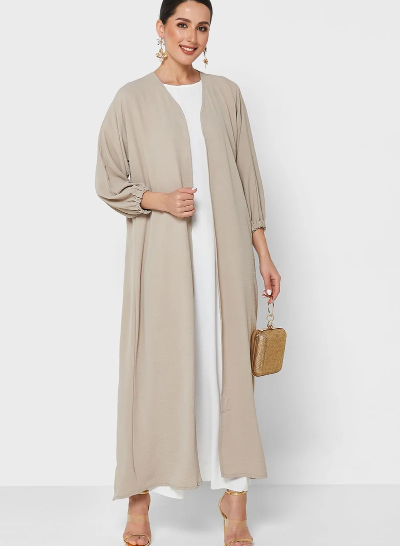 Khizana Classic Abaya Set With Inner Dress & Sheila