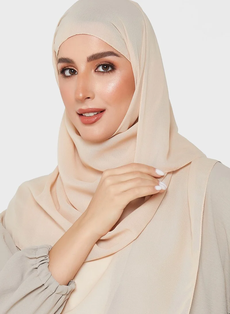 Khizana Classic Abaya Set With Inner Dress & Sheila