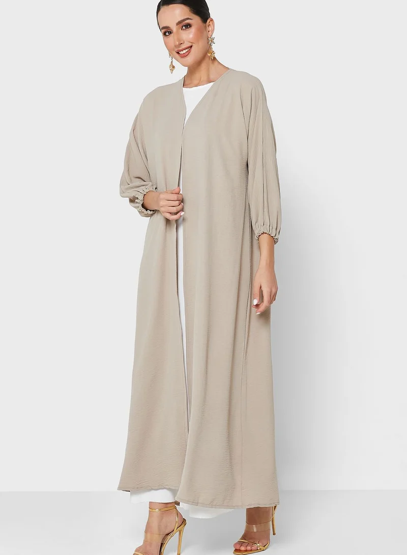 Khizana Classic Abaya Set With Inner Dress & Sheila