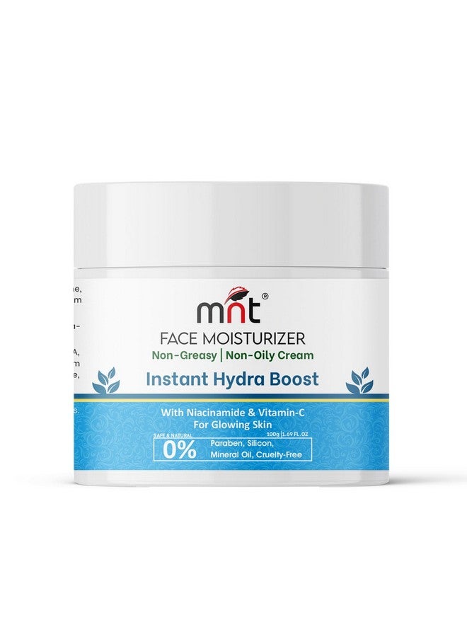MNT Instant Hydra Boost Face Moisturizer Cream For Glowing And Softer Skin With Niacinamide & Vitamin C Face Moisturizer For Dry Skin Hydration Nongreasy & Oil Free Cream 100 G