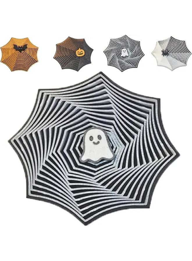 Pumpkin 3D Printed Spider Web Fidget Spinner Toy with Handles for Adults - Image 3